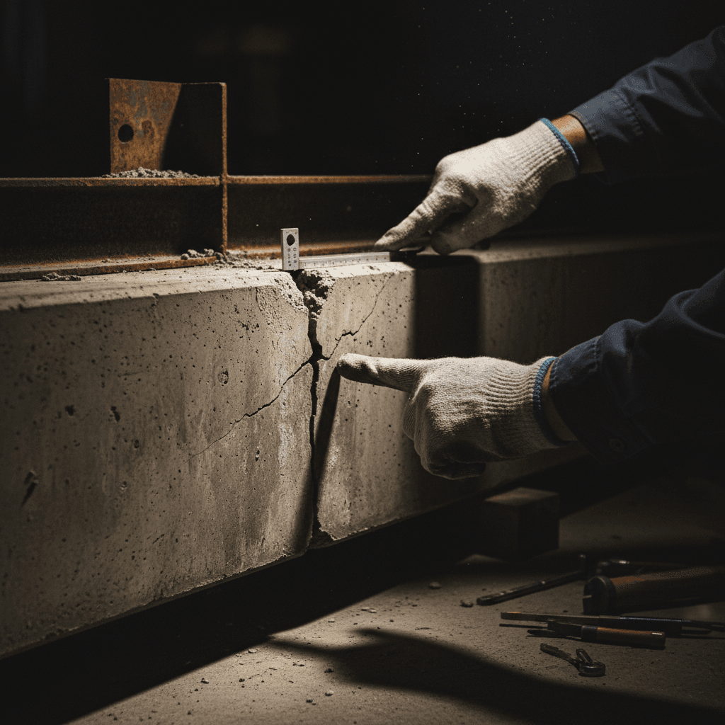 Structural assessment examining foundation issues and beam integrity